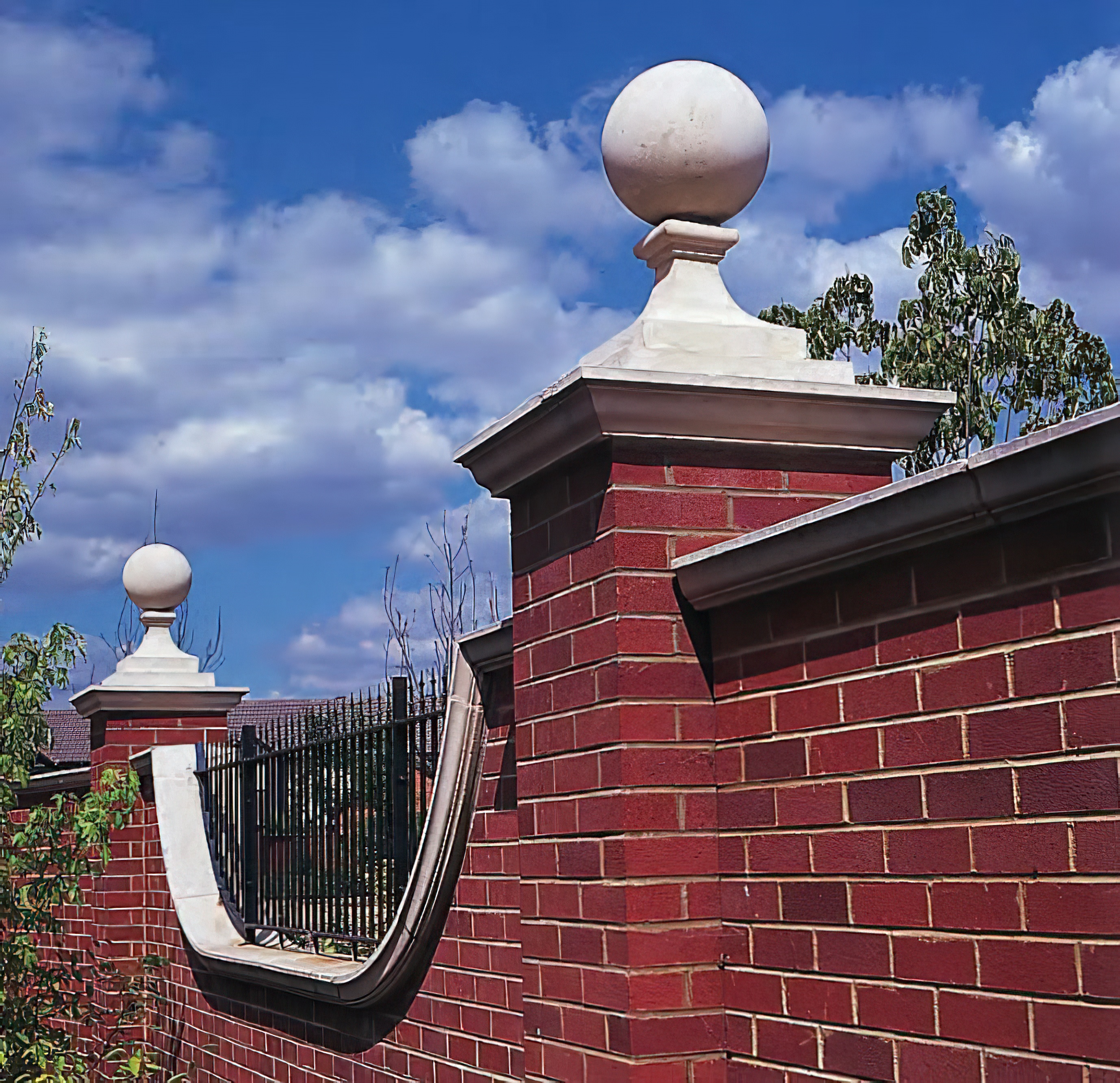 Garten Mauer Abdeckung aus Stein / Sand