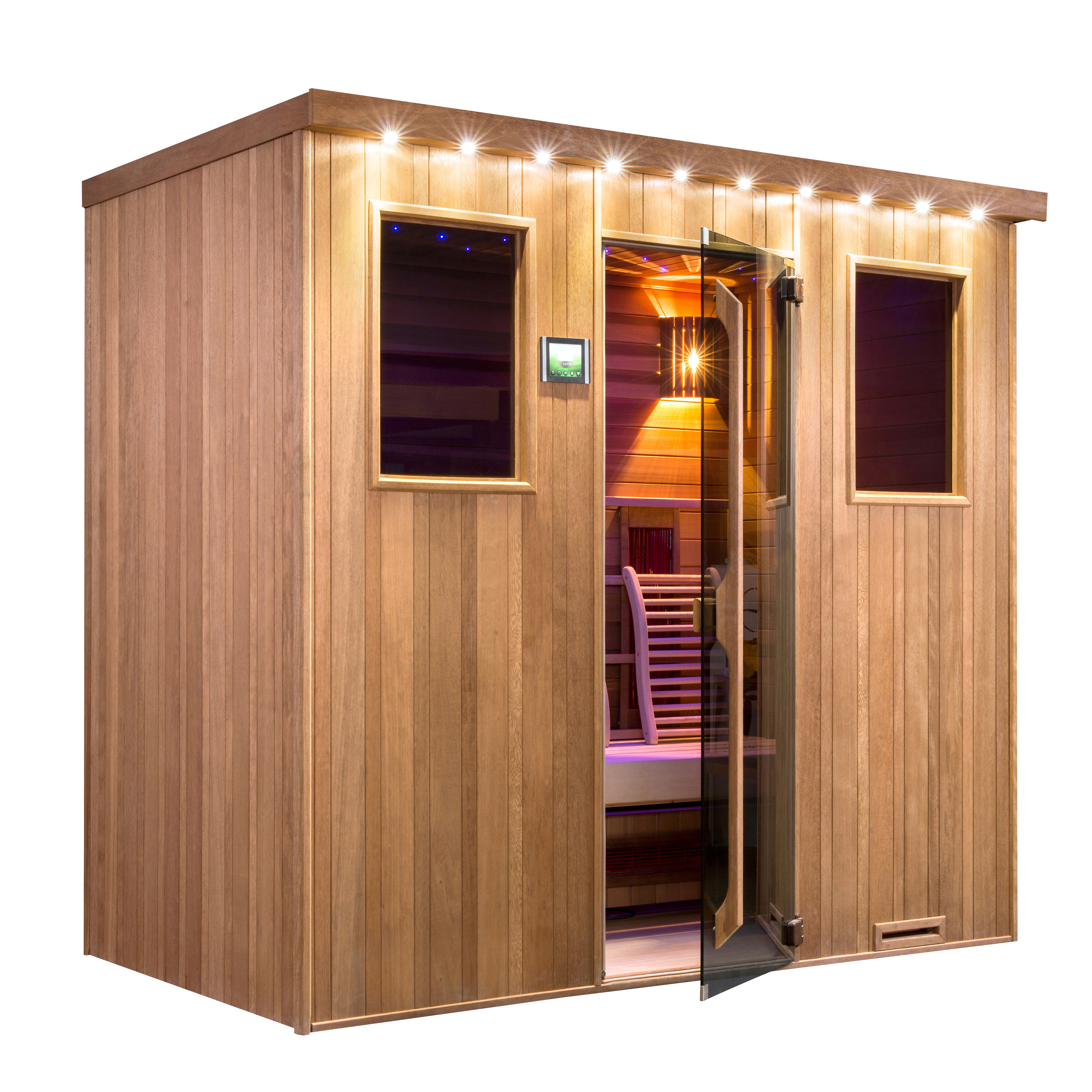 3 Personen Indoorkabine für finnische Sauna und Infrarot-Wärmetherapie - Taous / mit Magnesiumheizung