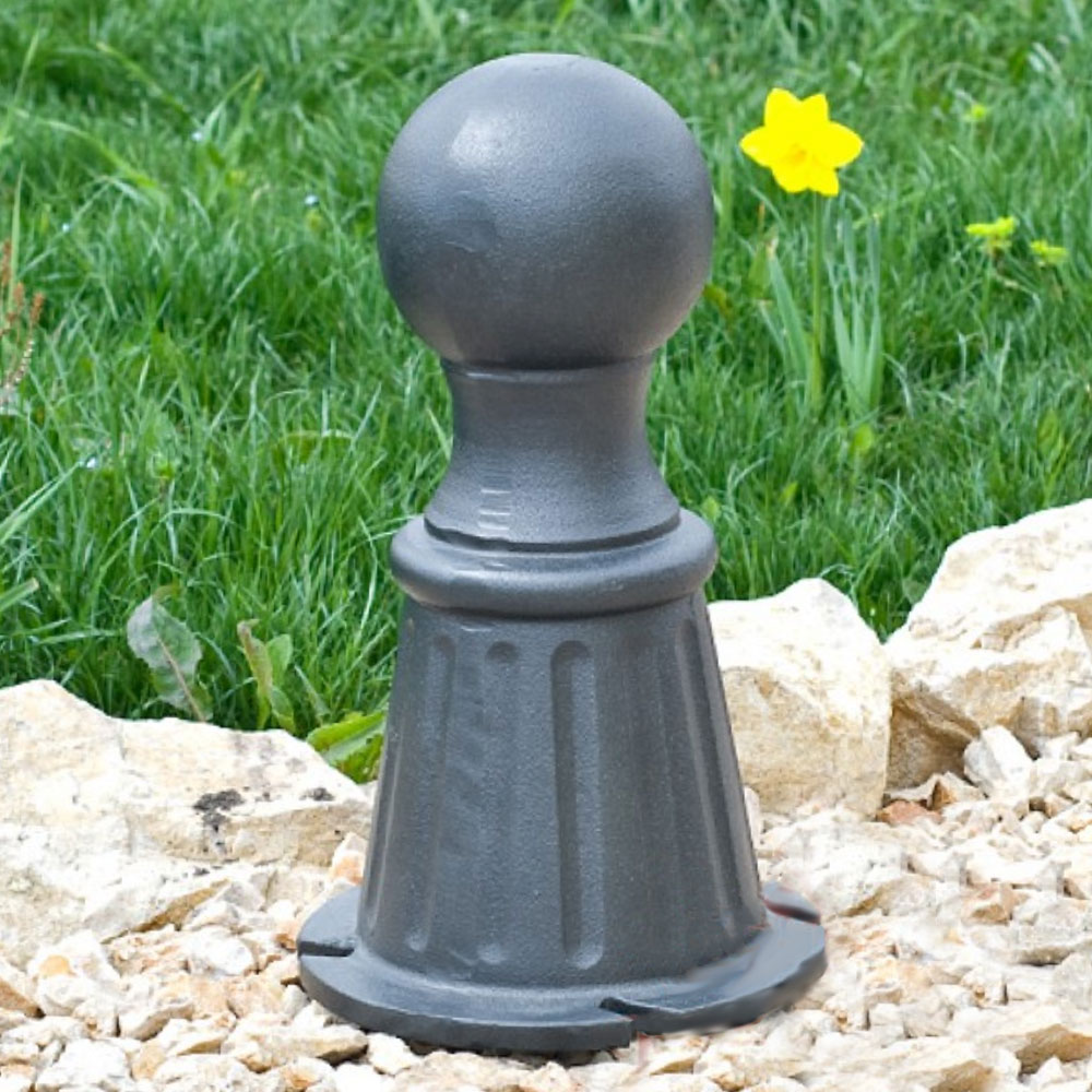 Mini Absperrpfosten für Parkanlagen aus Gusseisen - Hallveig / Grün