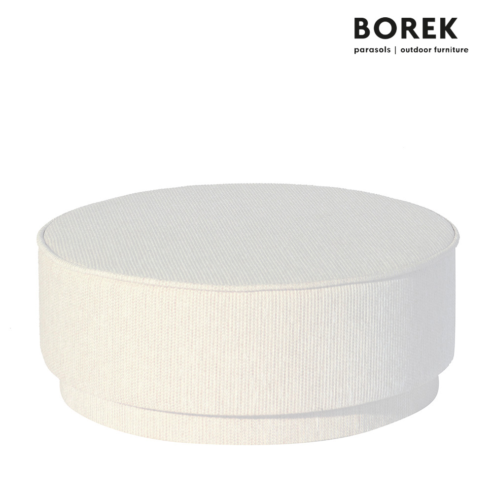 Moderner runder weißer Gartenhocker aus Outdoor-Material von Borek