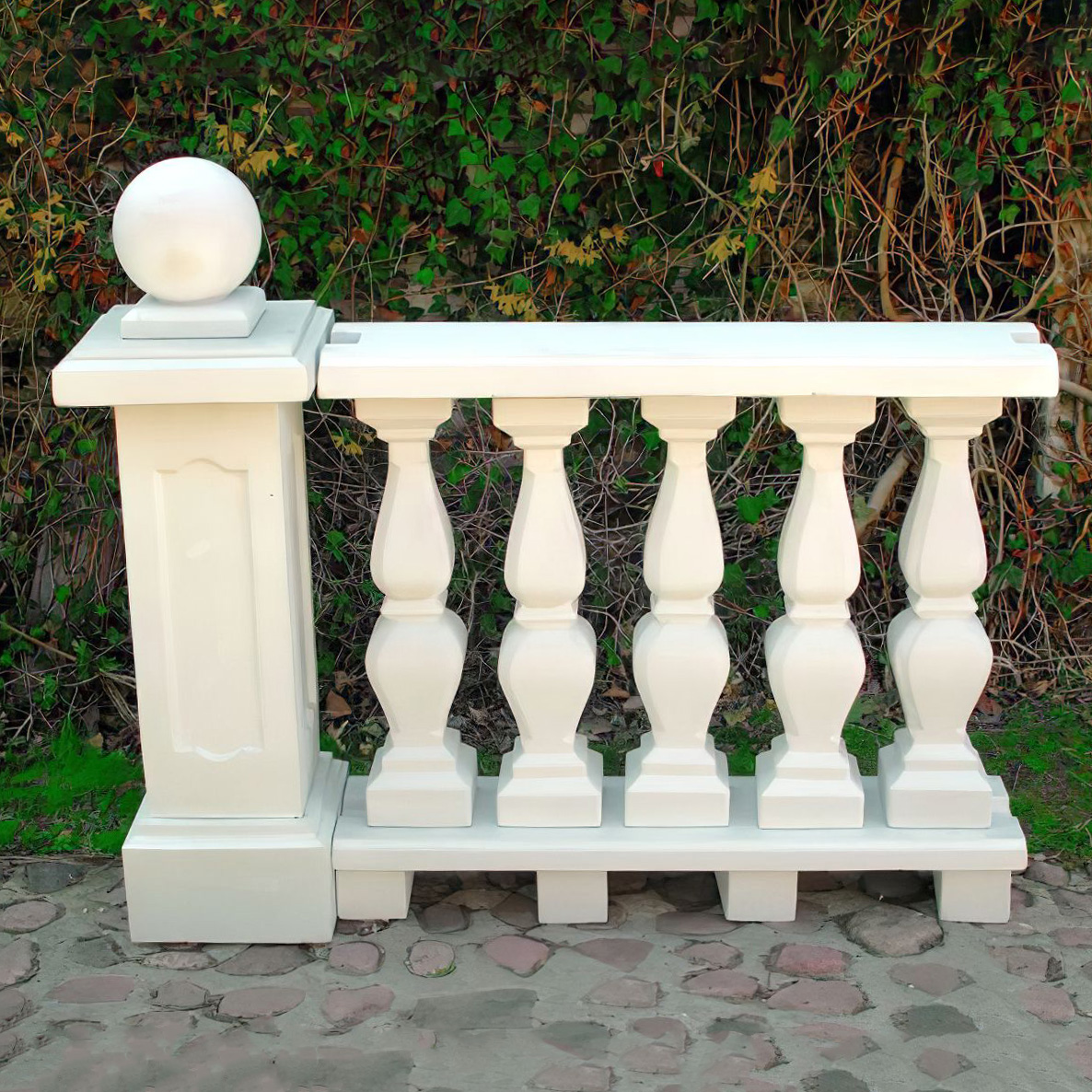 Dekoratives Geländer aus Steinguss mit Balustern - Fotini / Etna