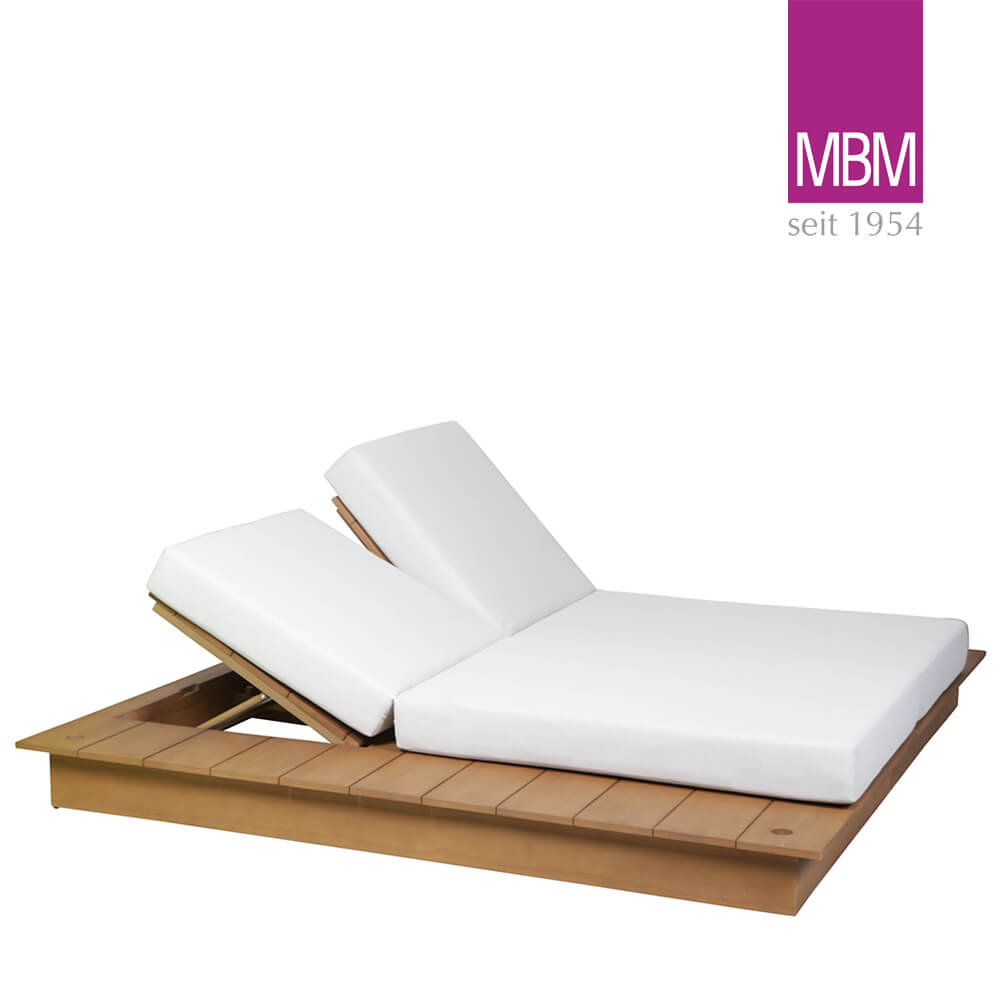 Doppelliege aus Resysta in Borneo mit Auflagen von MBM - La Villa Day Bed Doppelliege / ohne Schutzhülle