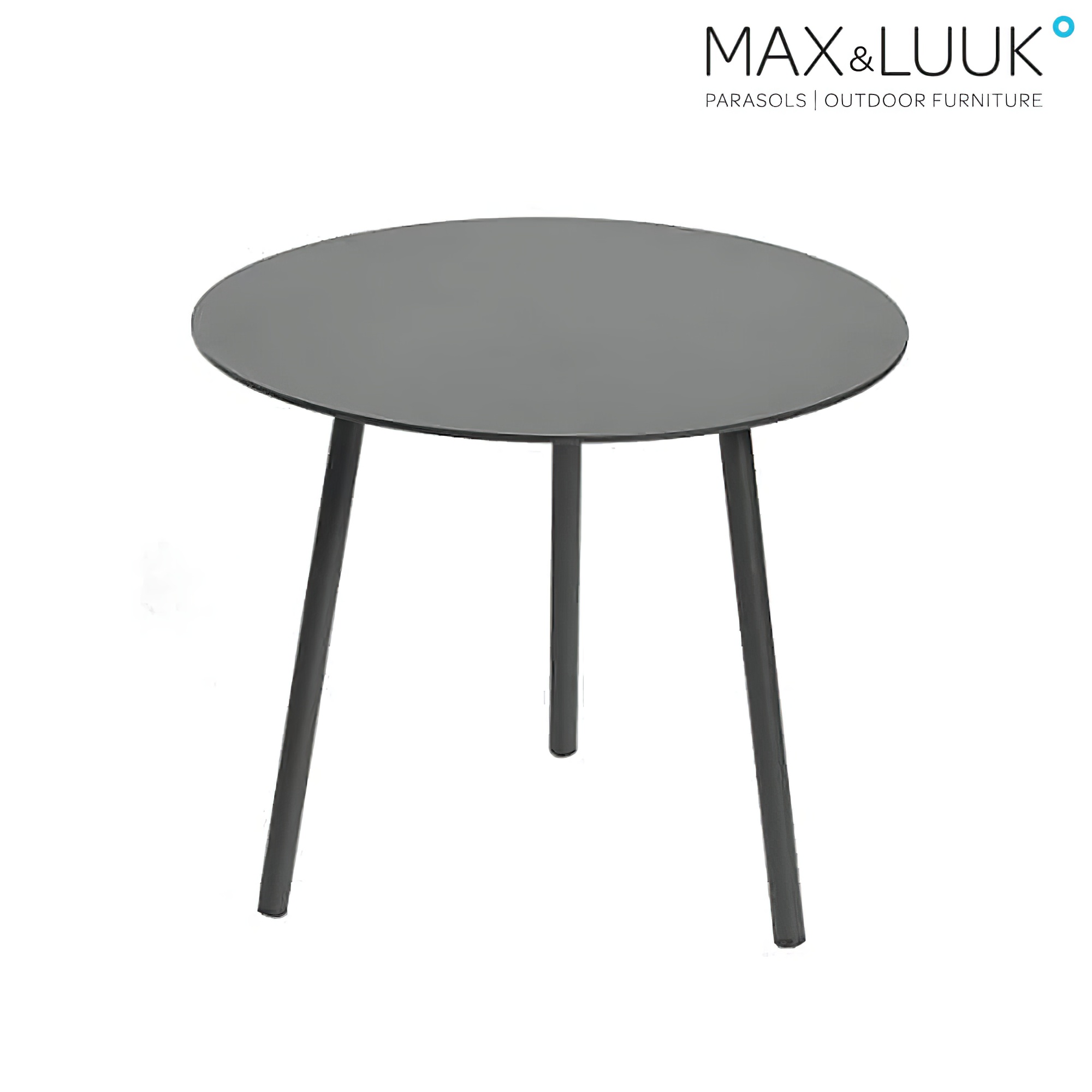 Runder Beistelltisch 50cm schwarz aus Aluminium - Kick Beistelltisch