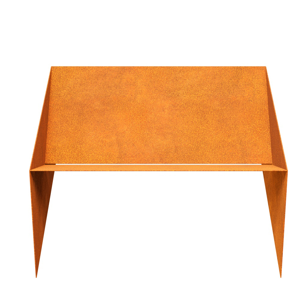 Design-Feuerschale in Rostoptik aus Cortenstahl