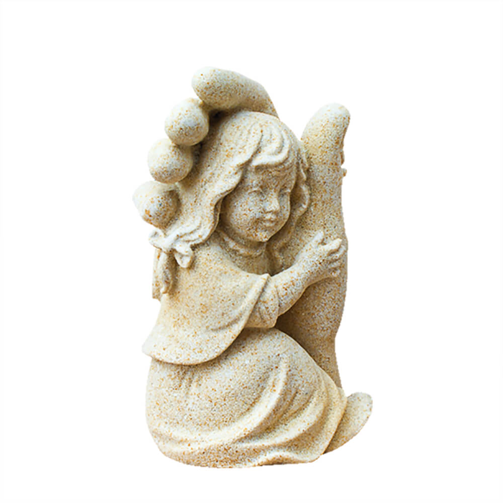 Schützende Hand Figur mit Mädchen - Samy / Portland weiß