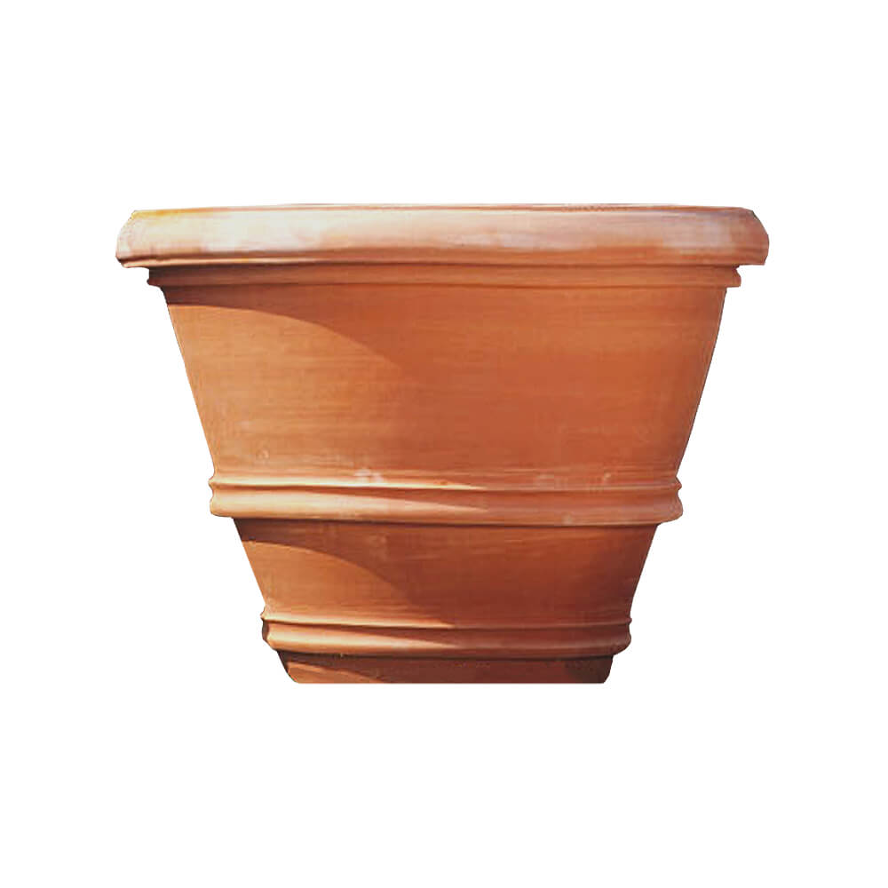 Klassischer Terrakotta Pflanzkübel - rund - Agostino / 88x100cm (HxDm)