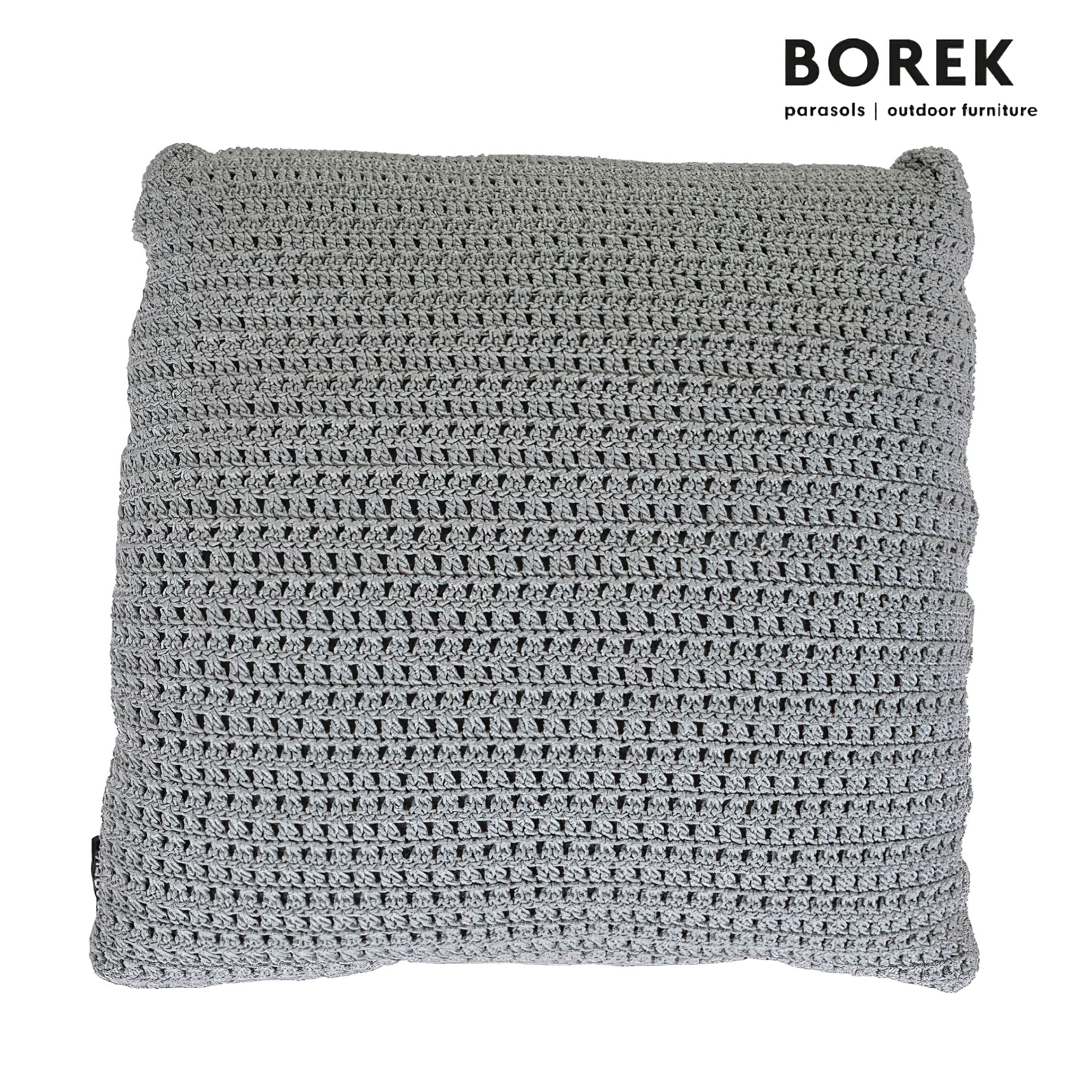 Garten Deko Kissen von Borek - viele Farben - Ardenza Seil - Crochette Zierkissen / Iron Grey