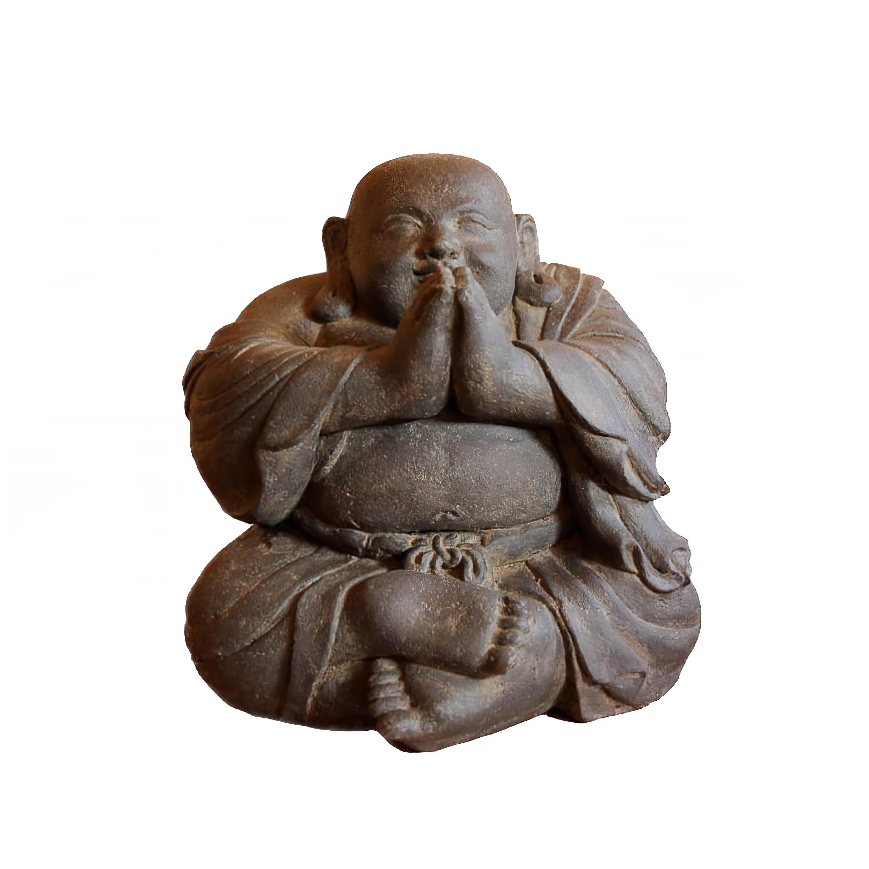 Statue de Bouddha en pierre en position méditative pour décoration de jardin