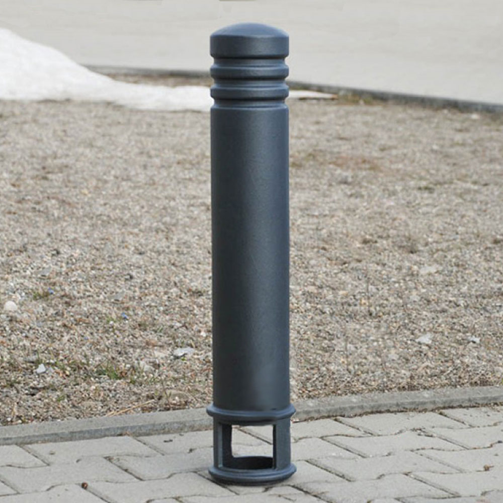 Zeitloser Poller aus Gusseisen zum einbetonieren - Hlin / Grün