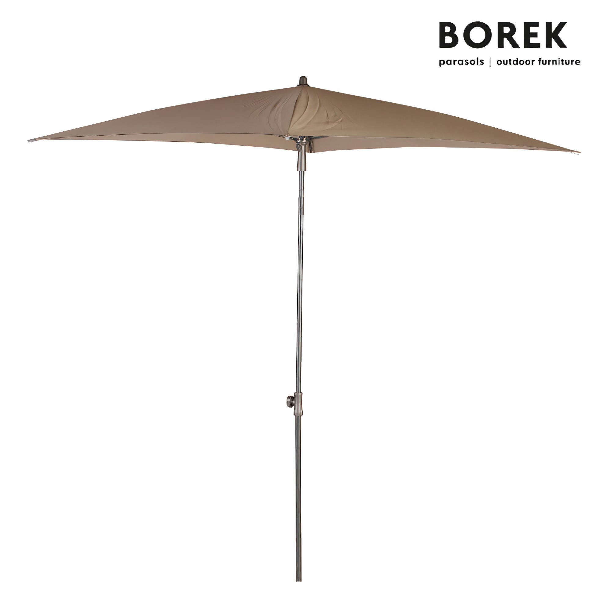 Beiger Außengarten-Sonnenschirm mit stabilem Stiel von Borek