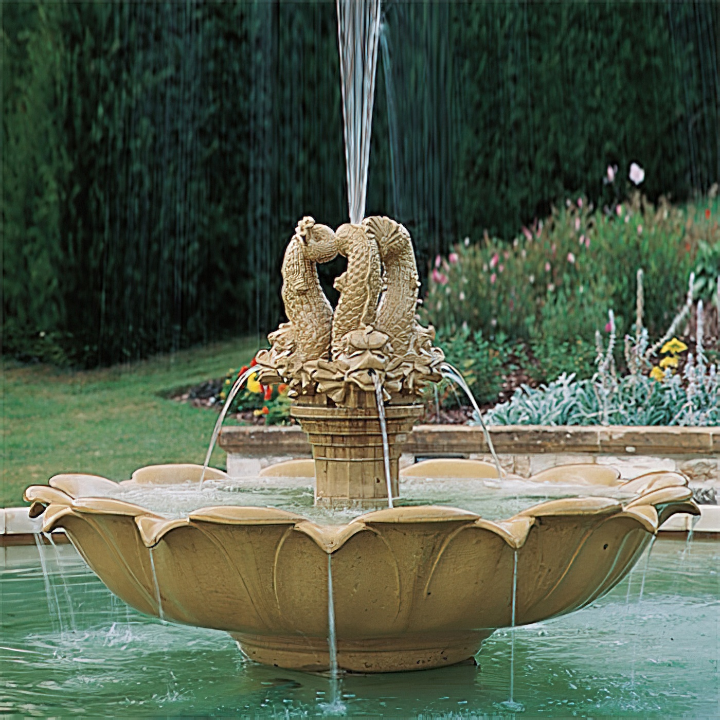 Großer Garten Brunnen Stein - Silwood Park / Sand