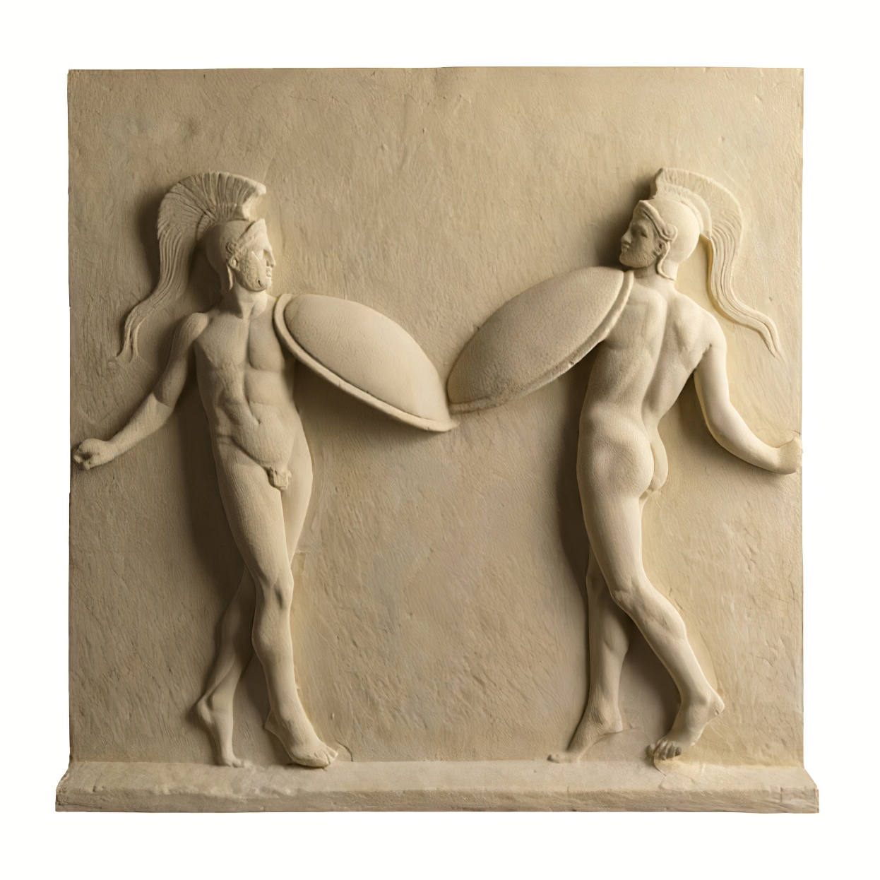 Wandrelief Steinguss Krieger historisch - Corybantes / Sand