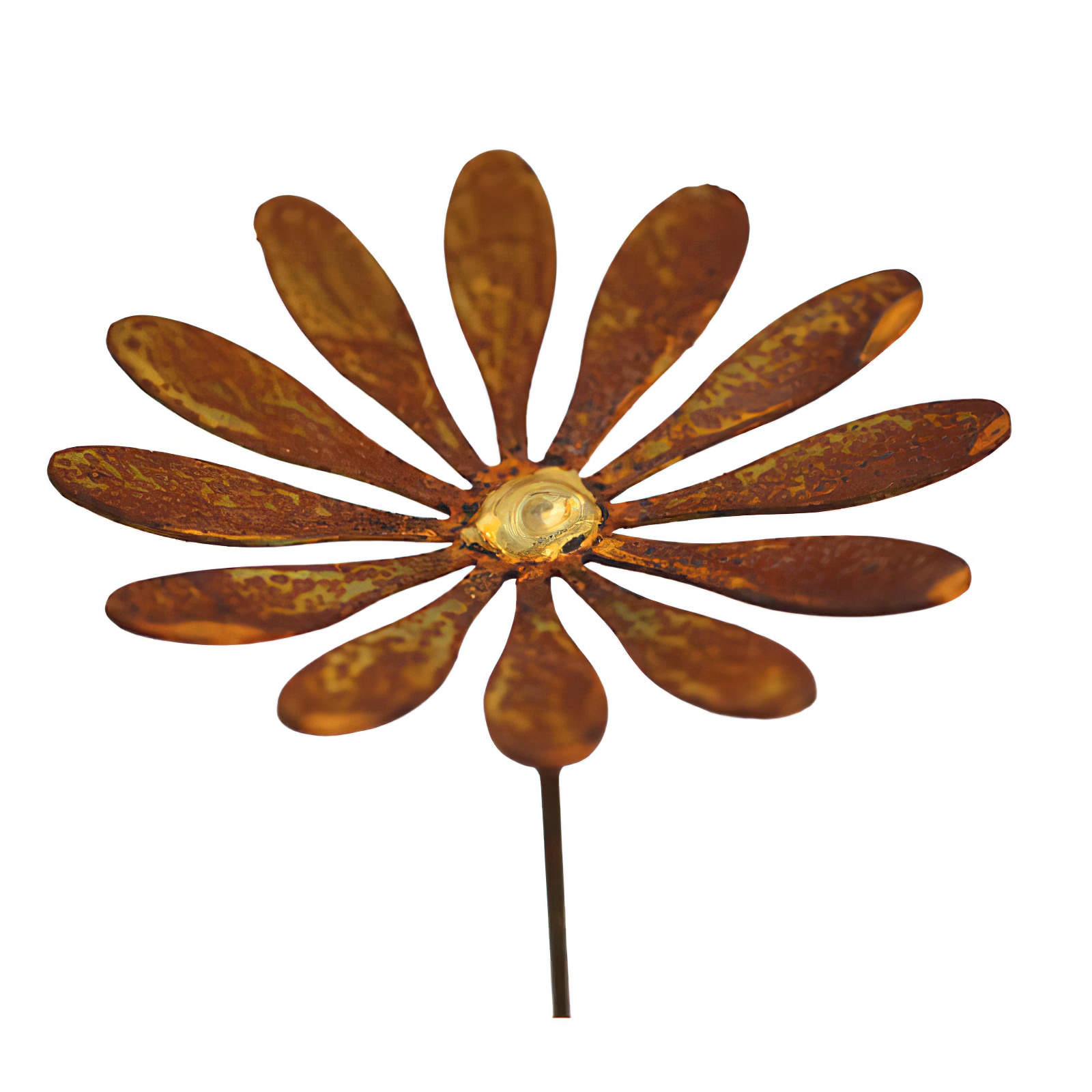 Gartendeko Blüte aus Rost Metall  - Floris