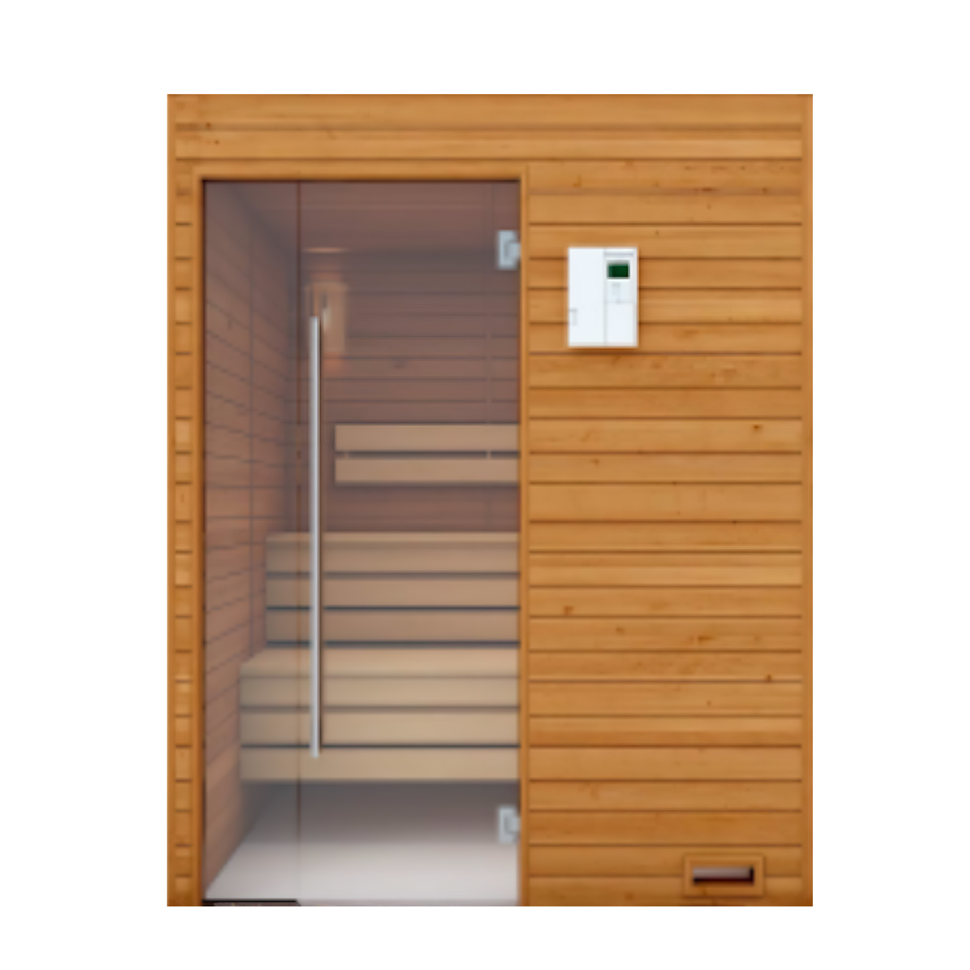 Finnische Heim Sauna aus Holz mit Glastür für 2 bis 4 Personen - Tarjous