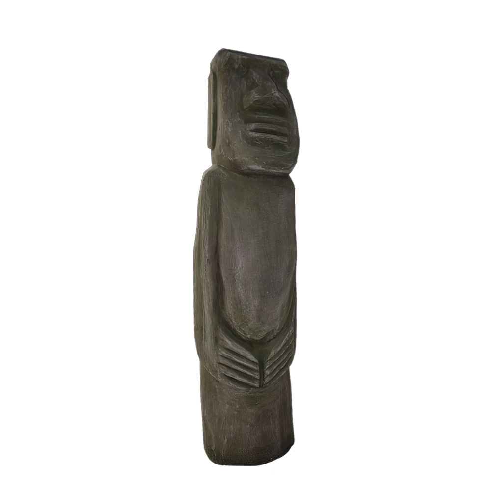 Eindrucksvolle Steinguss Moai Figur für die Gartengestaltung - Rolando / Etna