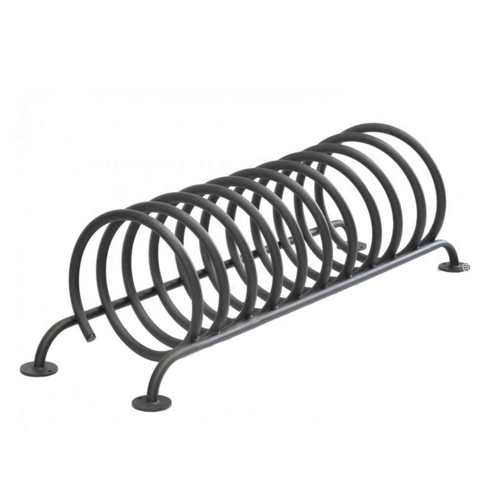 Fahrradstand in Spiral-Form aus Metall für Stadt und Garten - Elginn / Grün