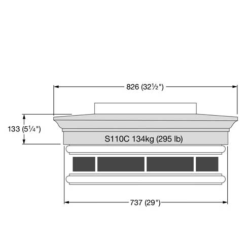 Edle Abdeckplatte für Mauerpfeiler / Sand