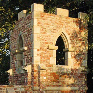 Deko Garten Ruine mit Kirchturm - Ashill Church