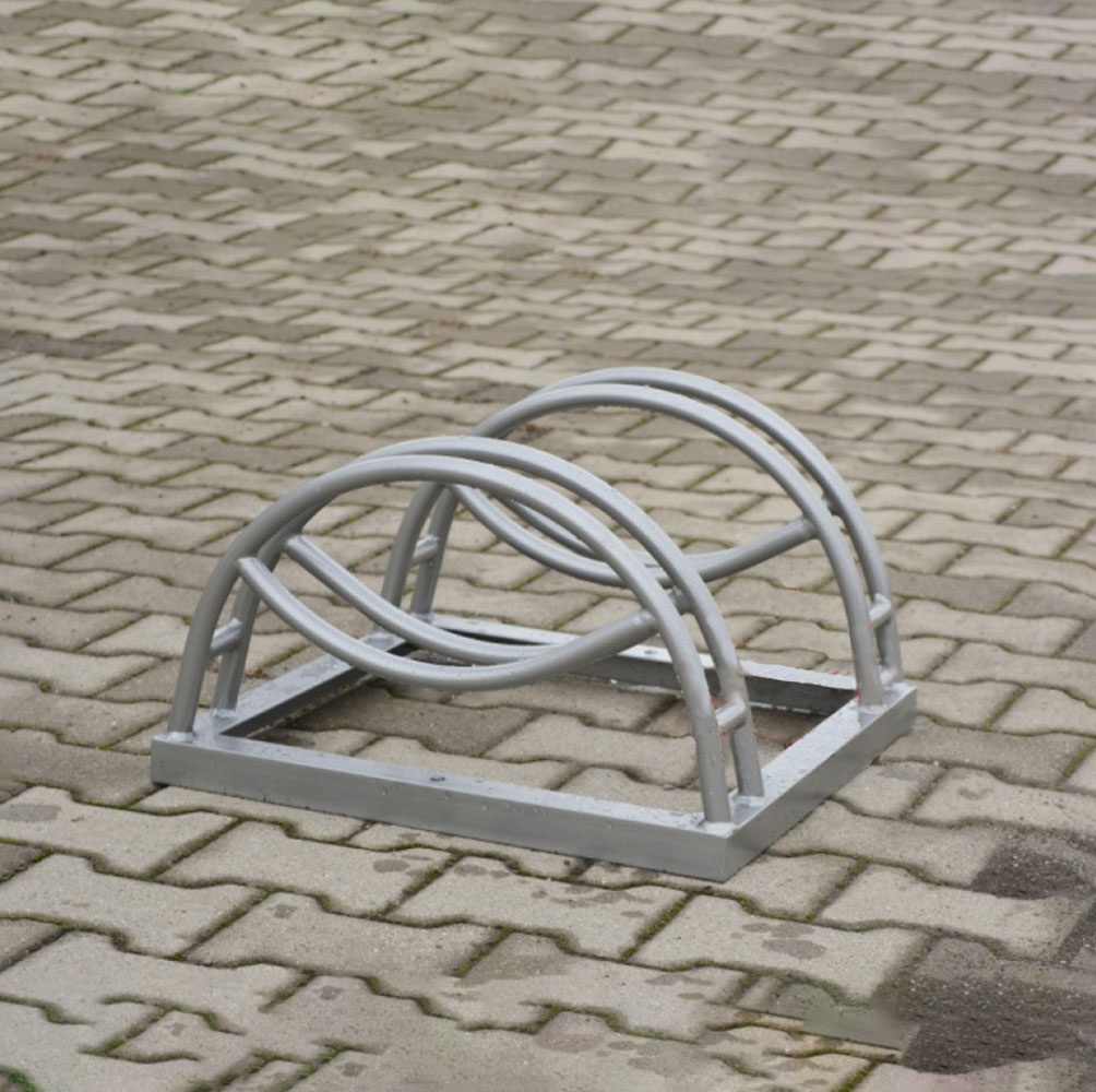 Zeitloser Fahrradparker für zwei Fahrräder aus Metall - Ramera / Grün