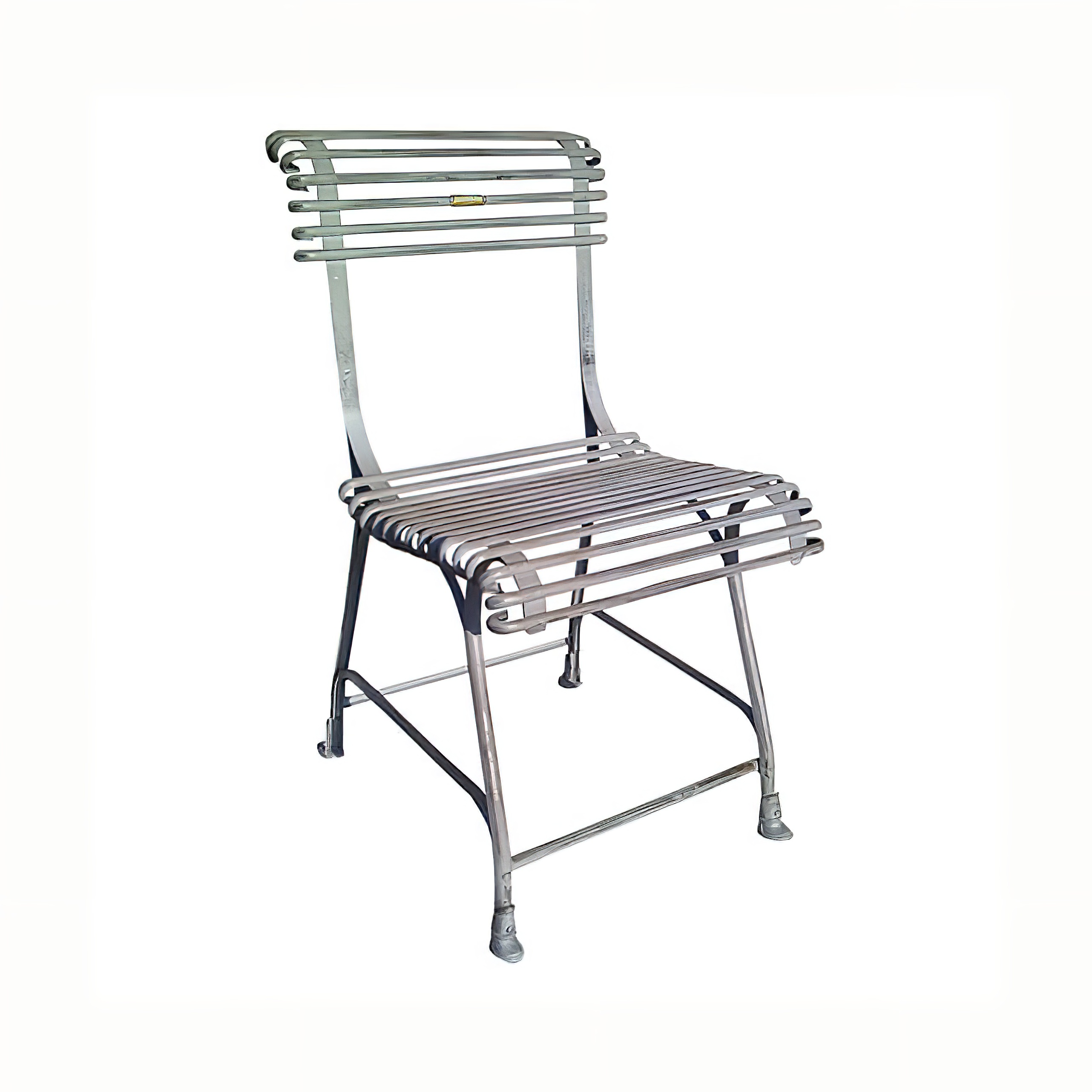 Antik nostalgischer Garten Stuhl aus Eisen - Ambre / grün