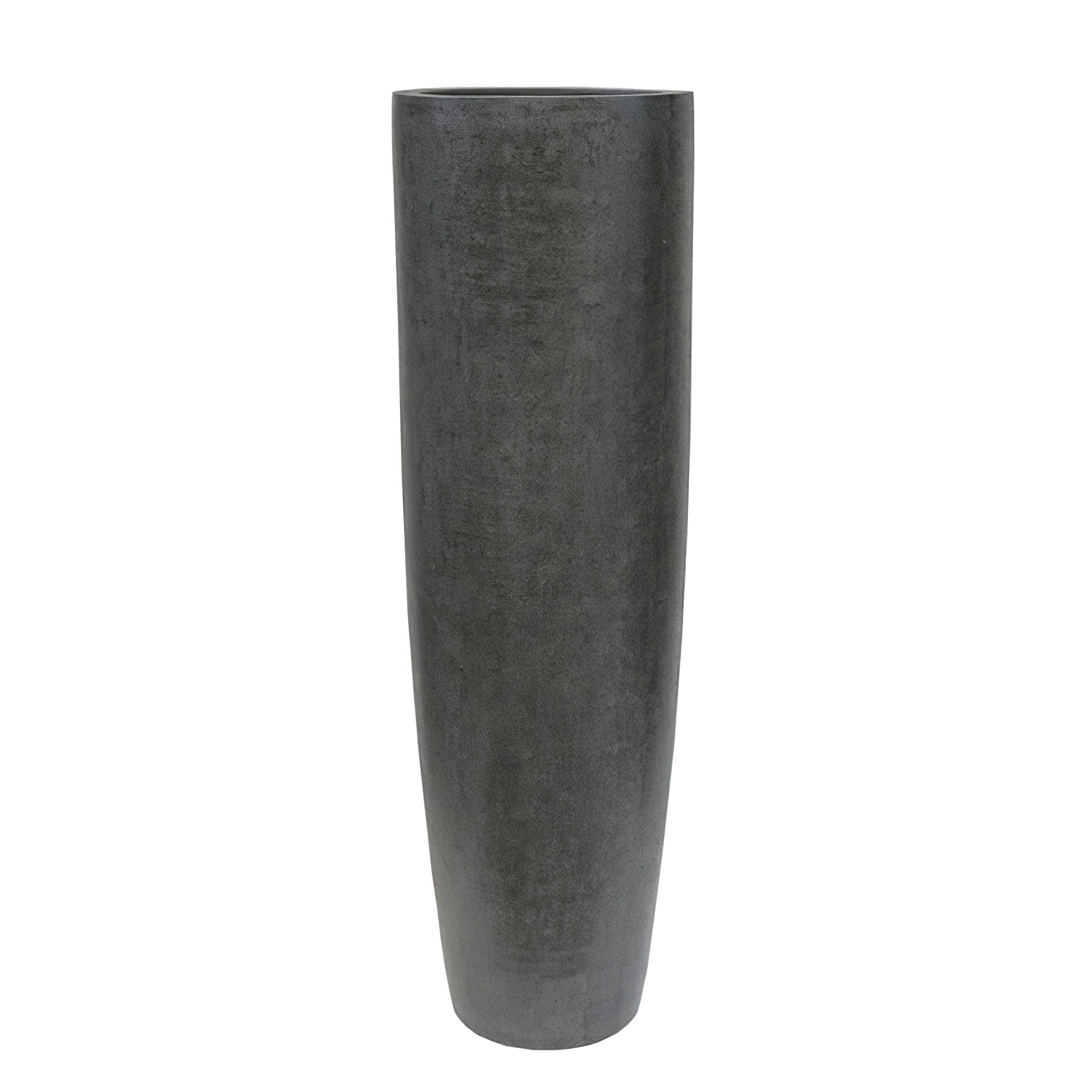 XXL Outdoor Pflanzvase aus Polystone - grau - Mezzano / 185x55cm (HxDm) / ohne Wasserstandsanzeiger