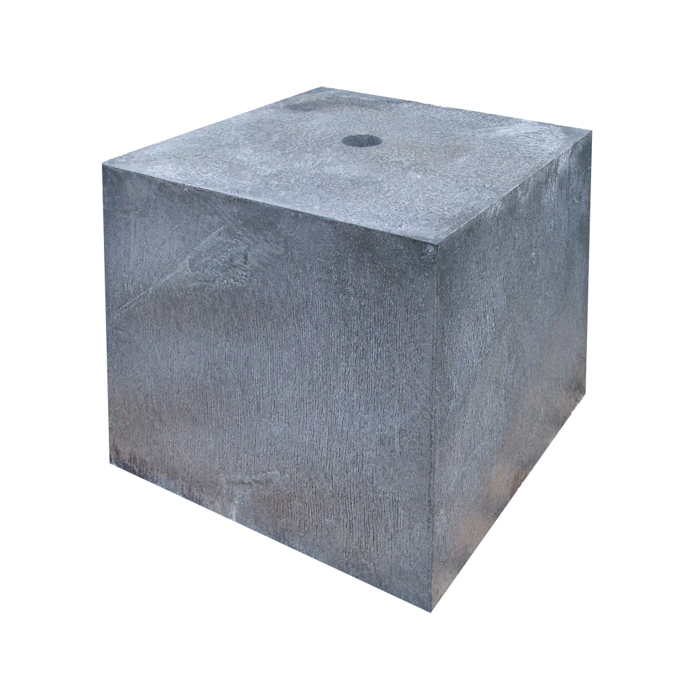 Würfel Quellstein für den Garten aus Metall - Ellebana / Stahl galvanisiert