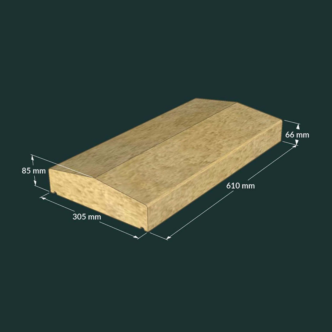 Robuste Abdeckplatte aus Stein für Mauern mit Abtropfkante - Chronon Hall
