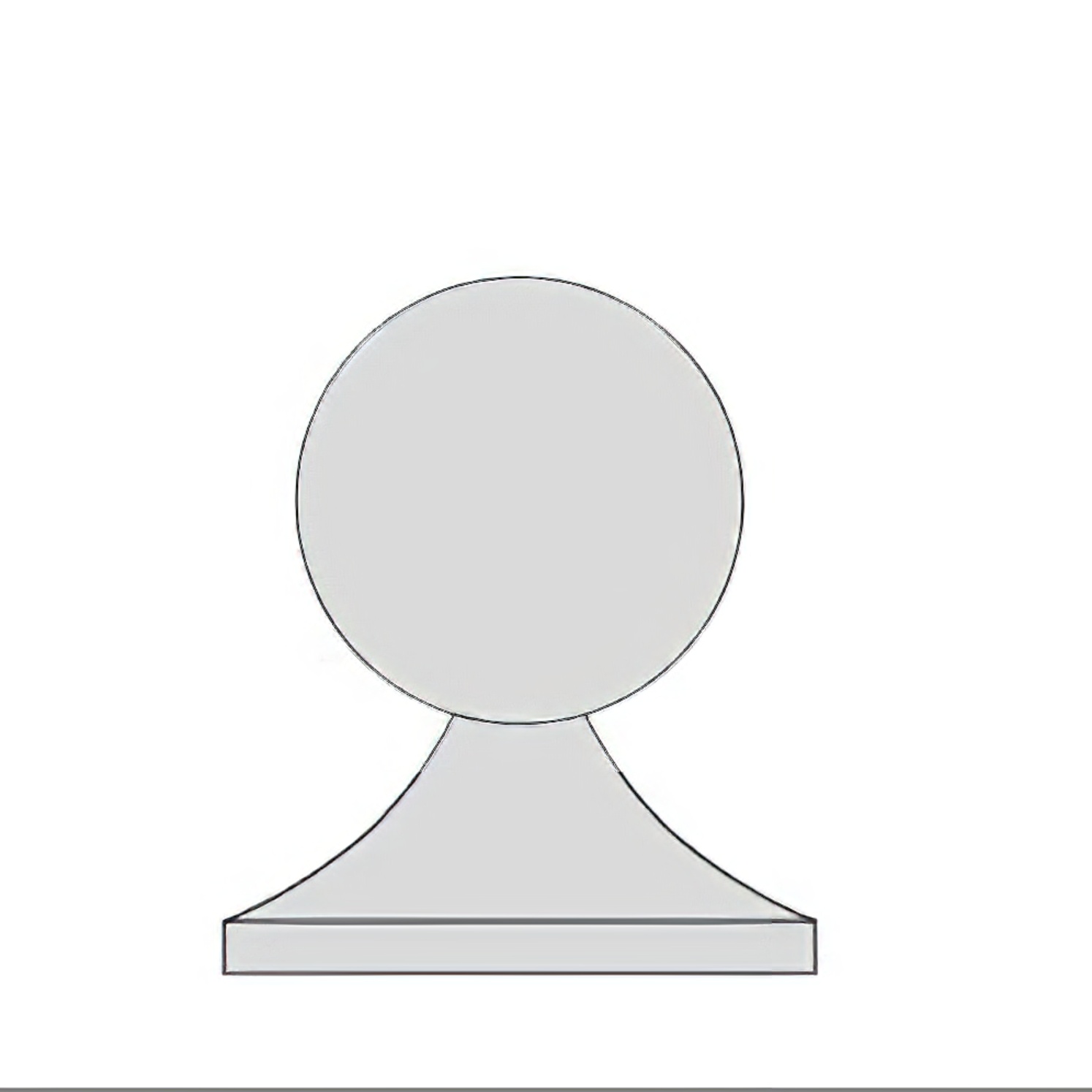 Antike Pfeiler Abdeckung mit Kugel / Sand / 26,5cm