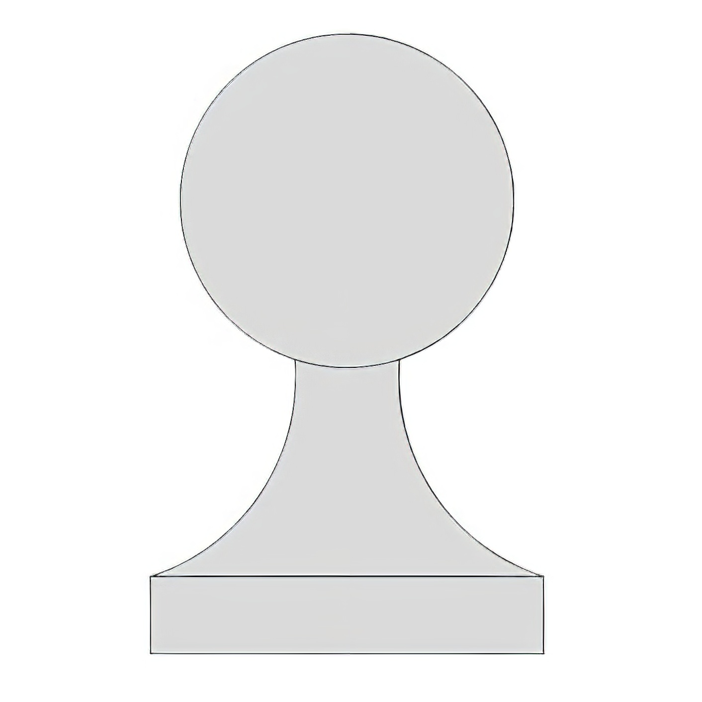 Sphère de pierre ronde sur un socle élégant pour la décoration de jardin