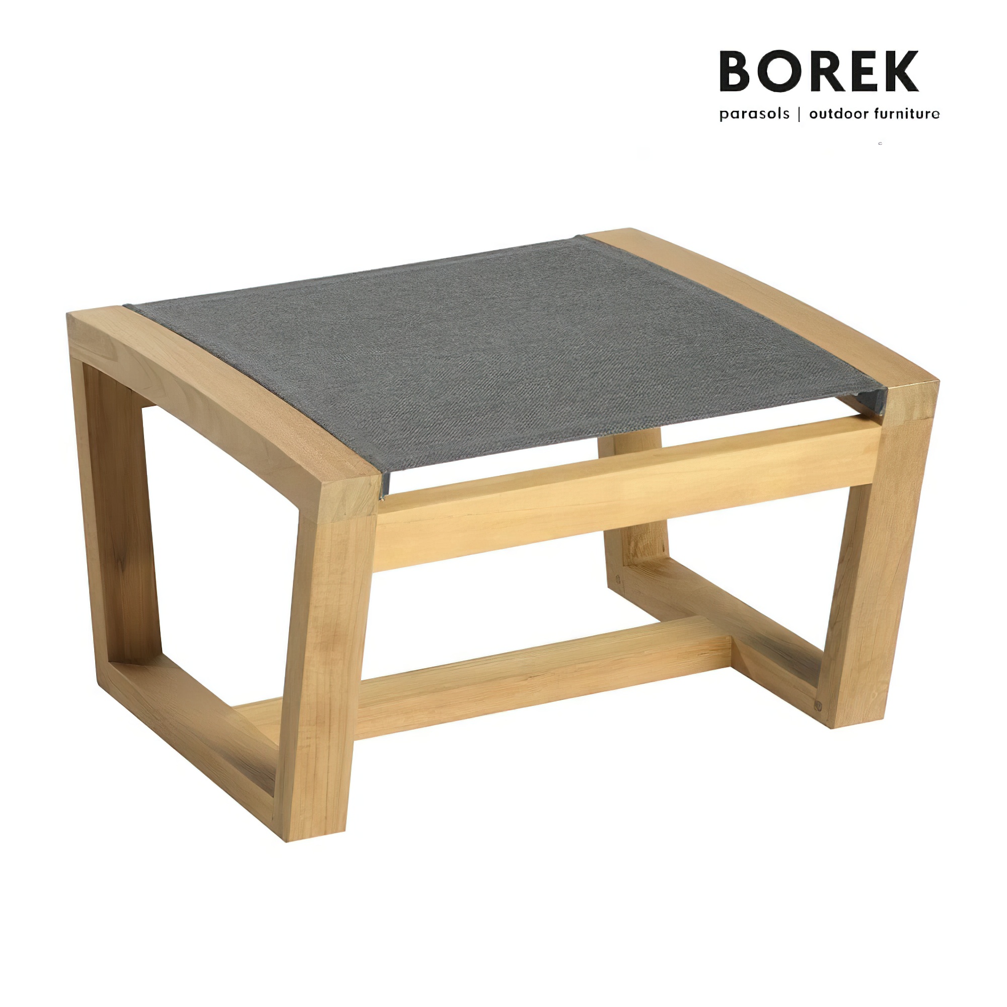 Borek Gartenhocker aus Teakholz & Batyline - Loungehocker Luxx