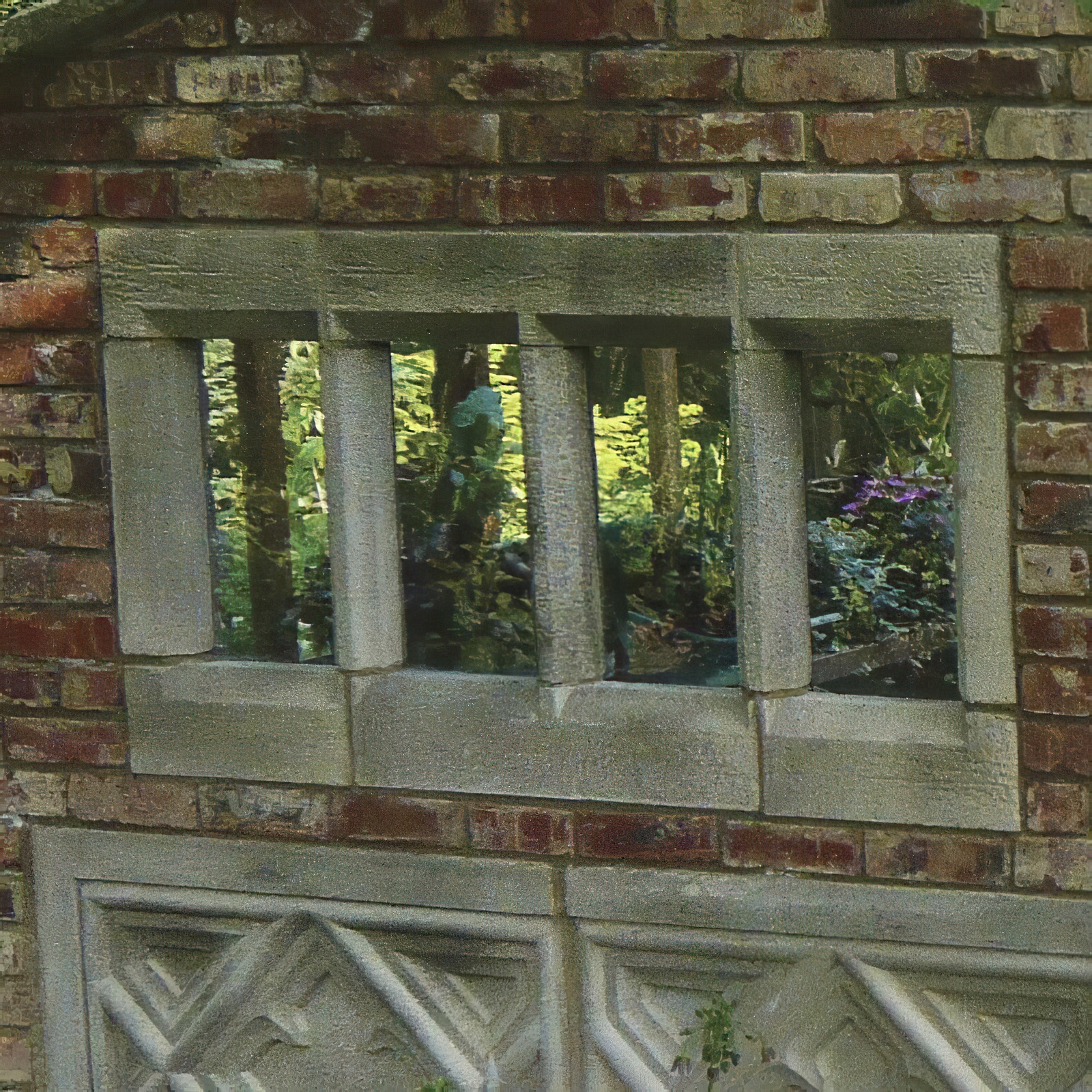 Ruinen Fenster Element aus Stein - Radbroke