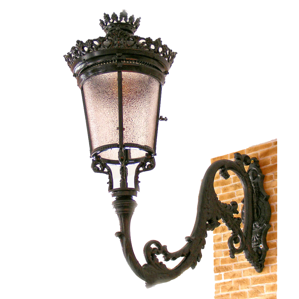 Nostalgische Garten Wandleuchte aus Gusseisen - Galeno / Anthrazit