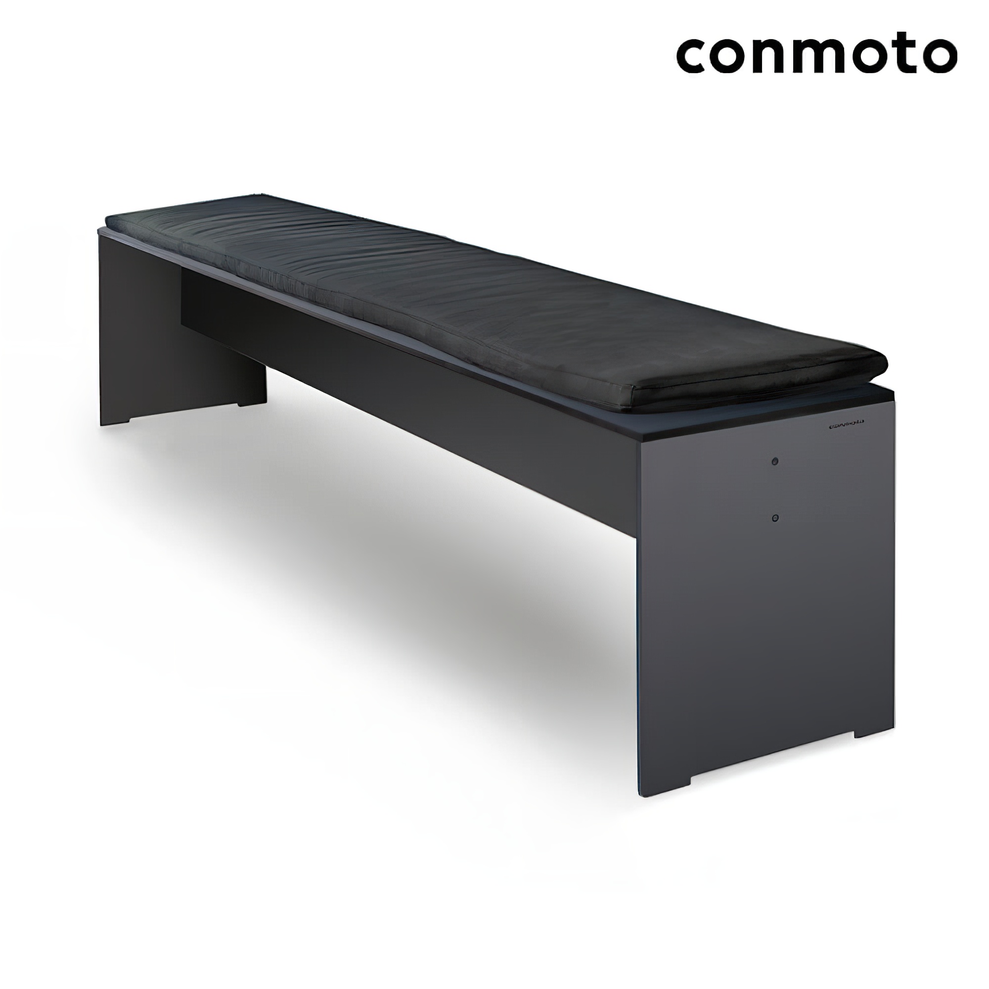 Elegante 3-Sitzer Gartenbank aus robustem HPL - Riva Bank / Anthrazit / ohne Auflage