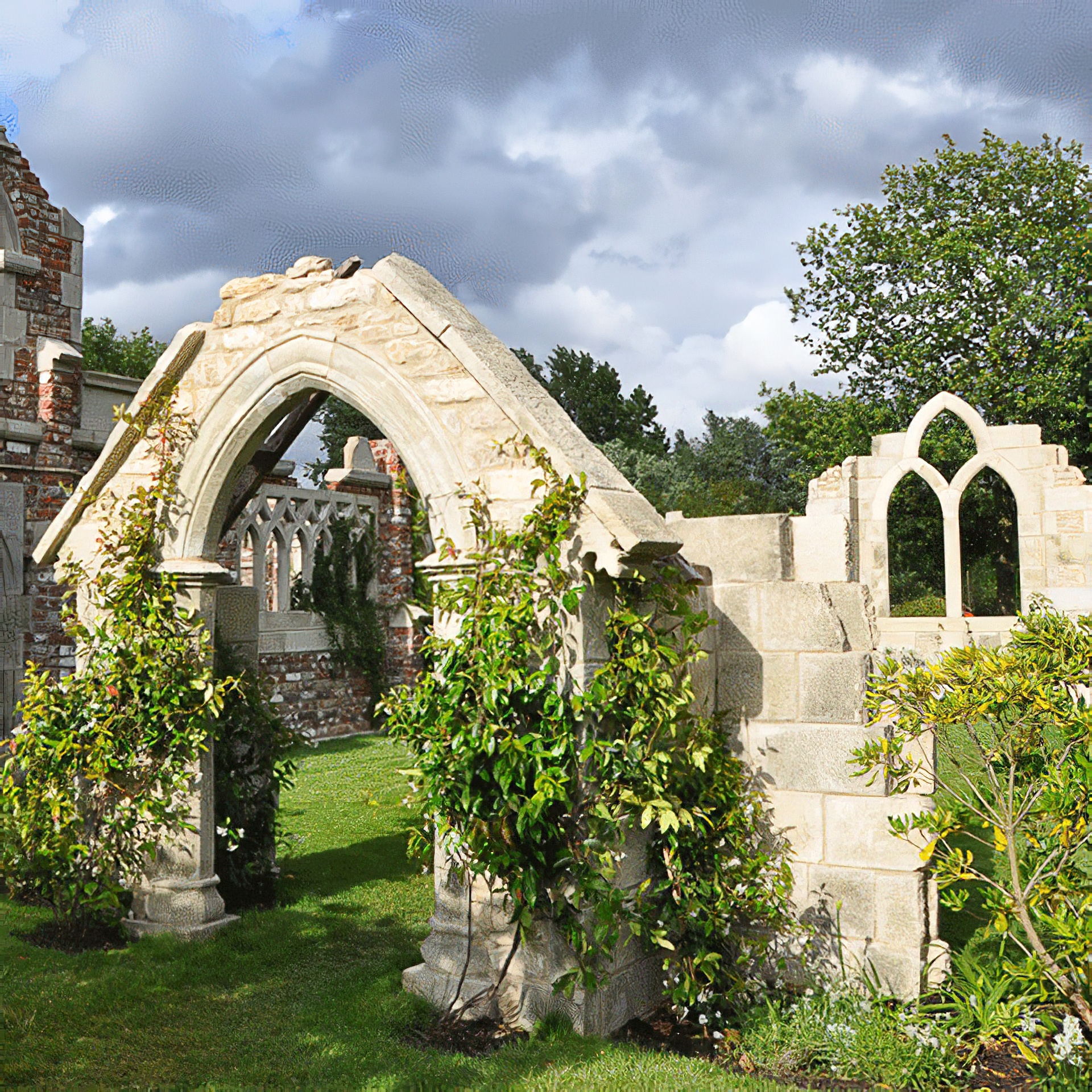 Deko Garten Steinruine - Chamrose Church
