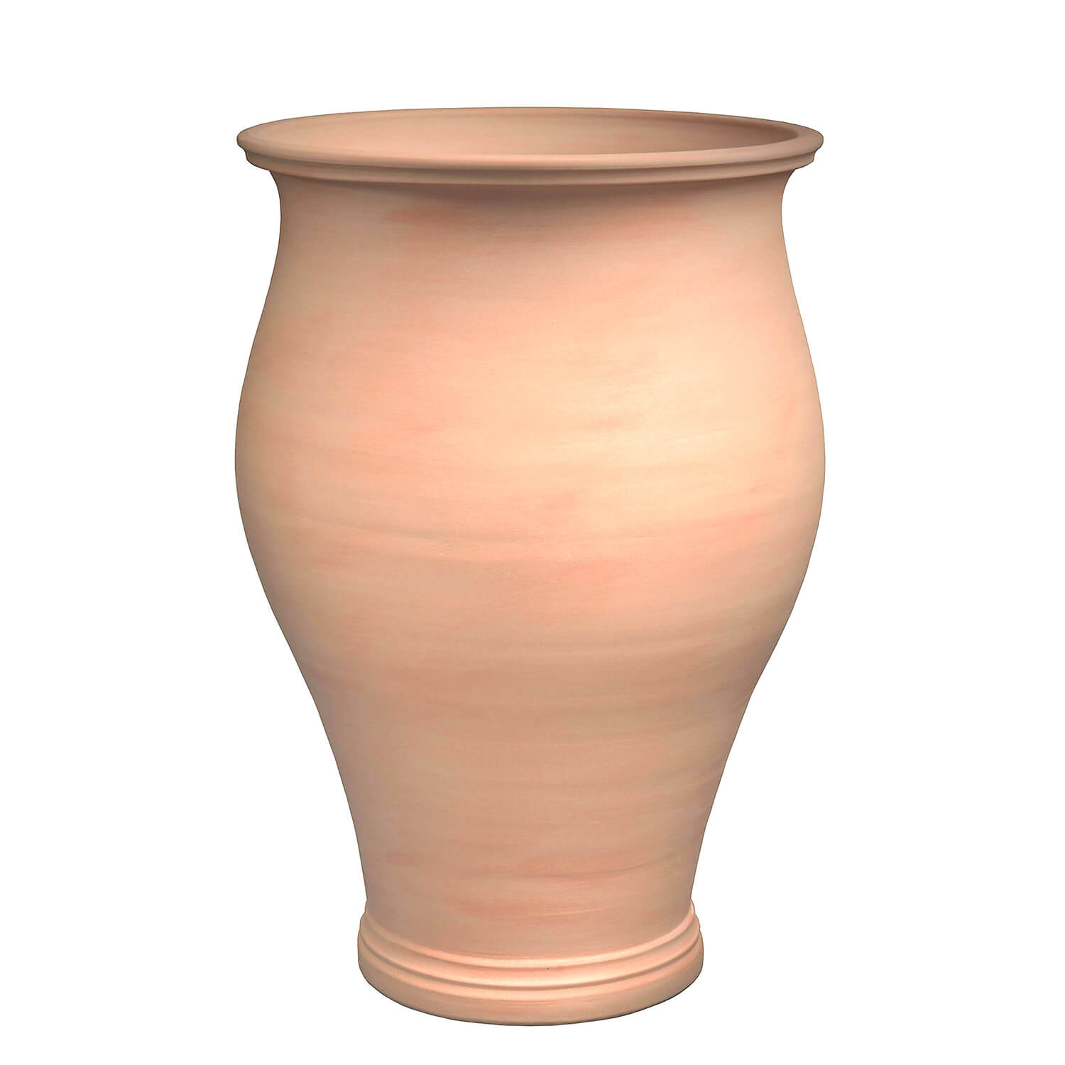 XXL Pflanzgefäß aus Steinzeug - Terrakotta - Elegante Form - Frostsicher - Rund - Fabulosa Terra hell