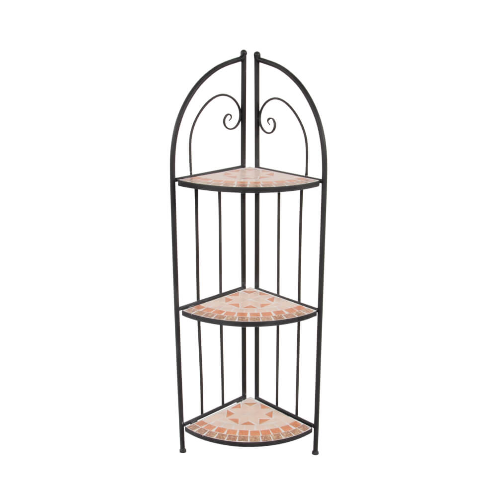 Eck Blumenständer mit 3 Etagen - Mosaikmuster - Blumenständer Mosaik