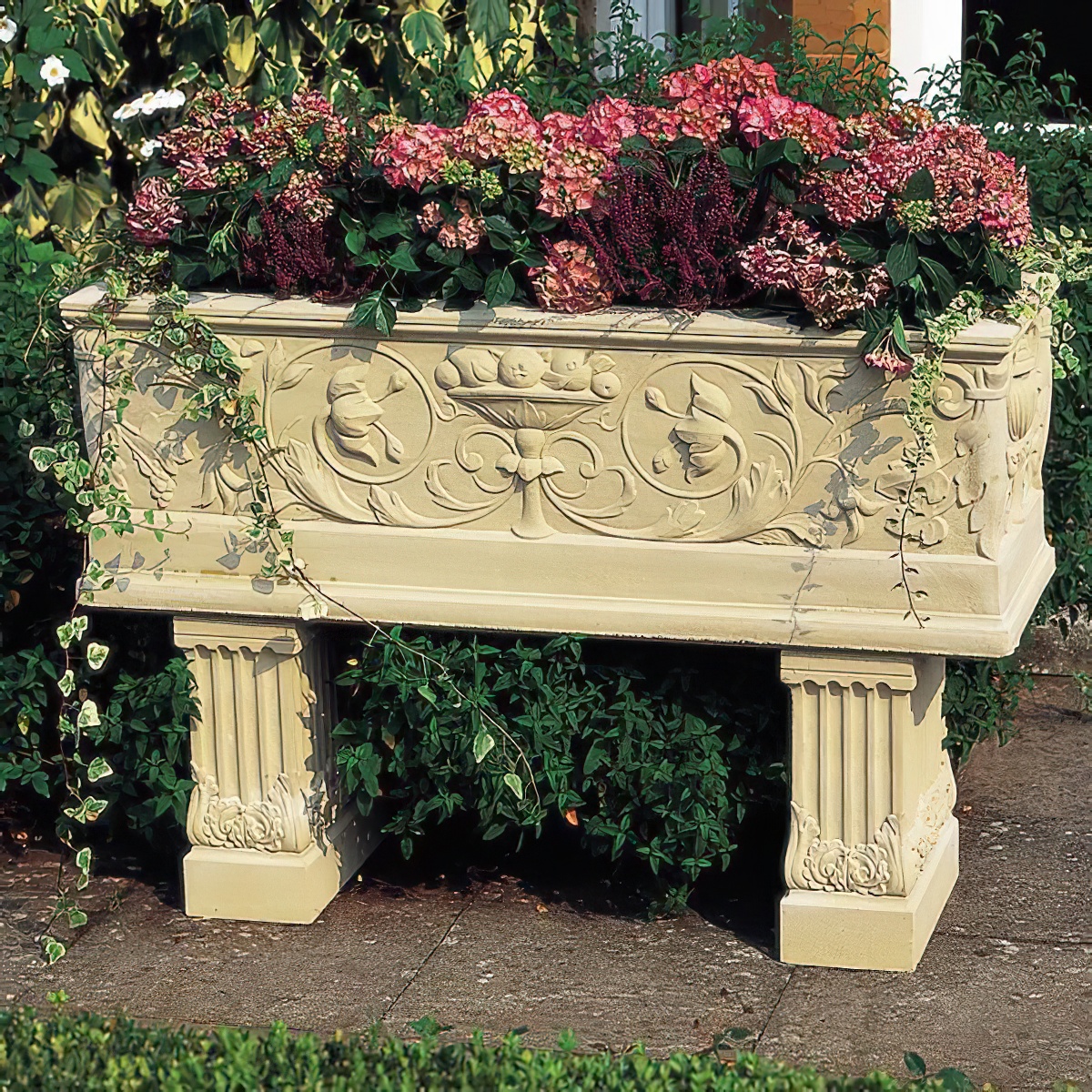 Großer Stein Pflanztrog antik - Vicenza Grande / Sand