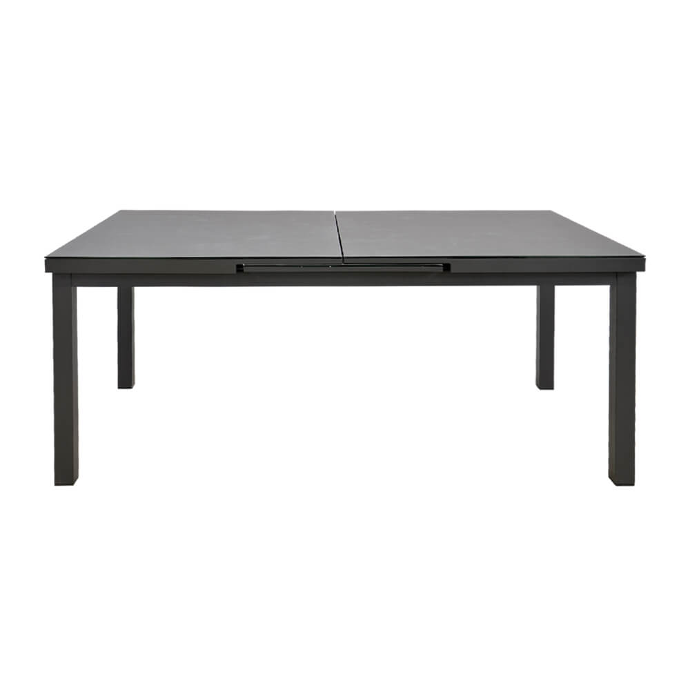 Anhtrazit Alu Gartentisch ausziehbar 130/240cm - Ausziehtisch Turnu / 76x180/240x100cm (HxBxT)