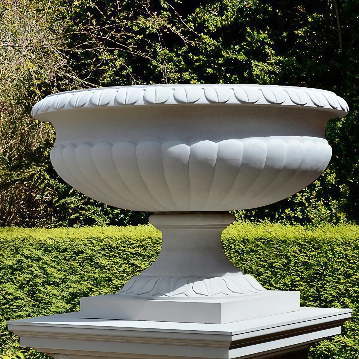 Englisches Pflanzgefäß Steinguss - Farley Castle / Sand