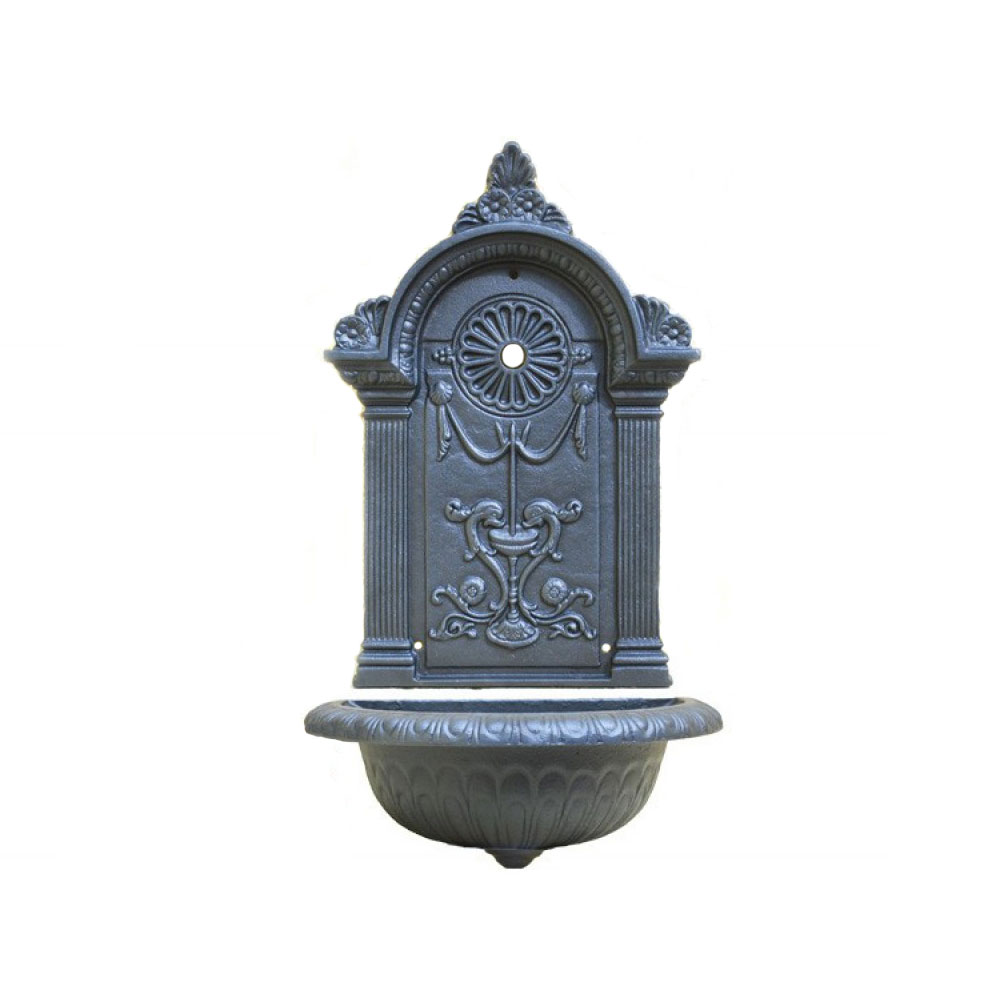 Zweiteiliges Wandbecken im antiken Design aus Gusseisen - Tomas / Grün