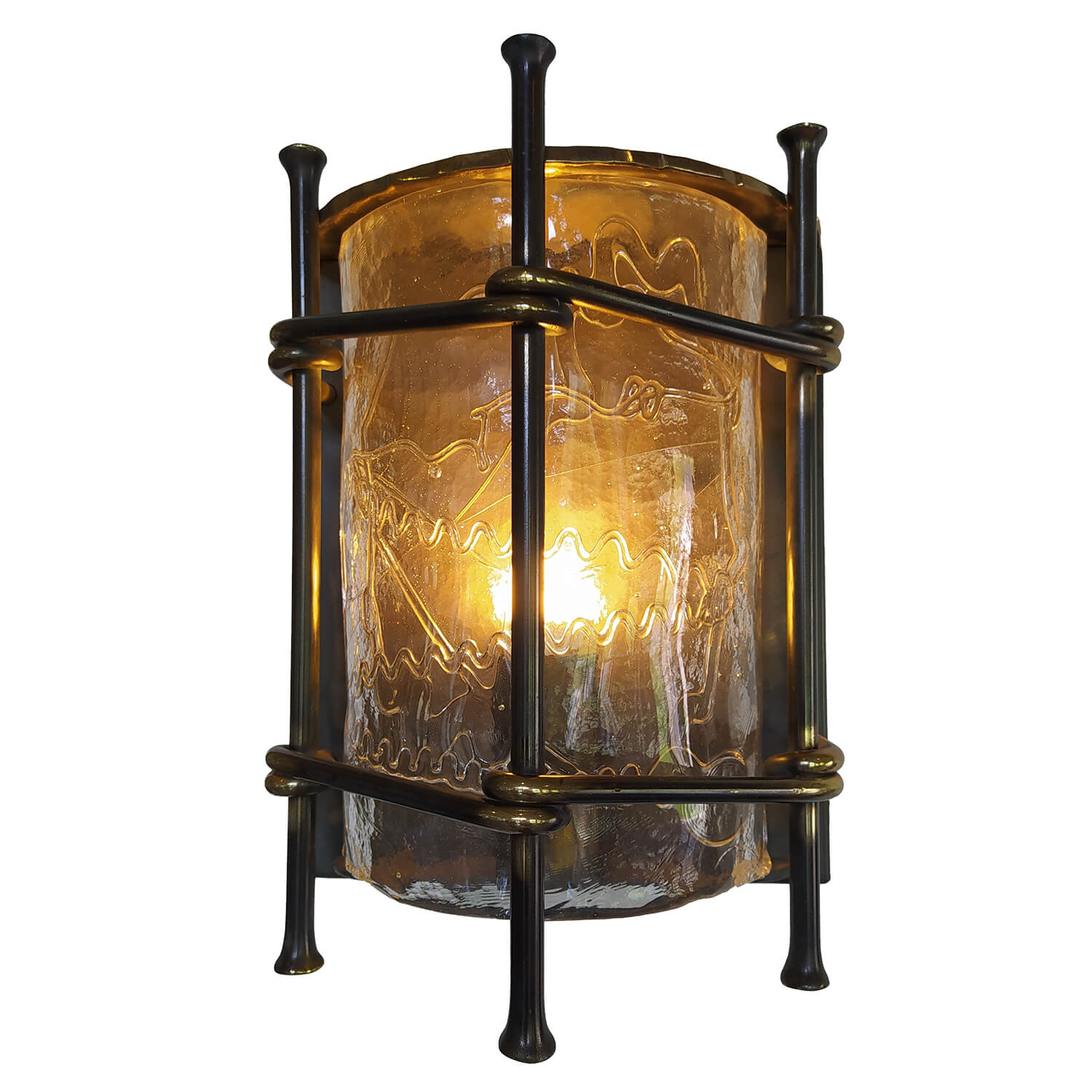 Klassische Wandleuchte für draußen aus Schmiedebronze - Wumati