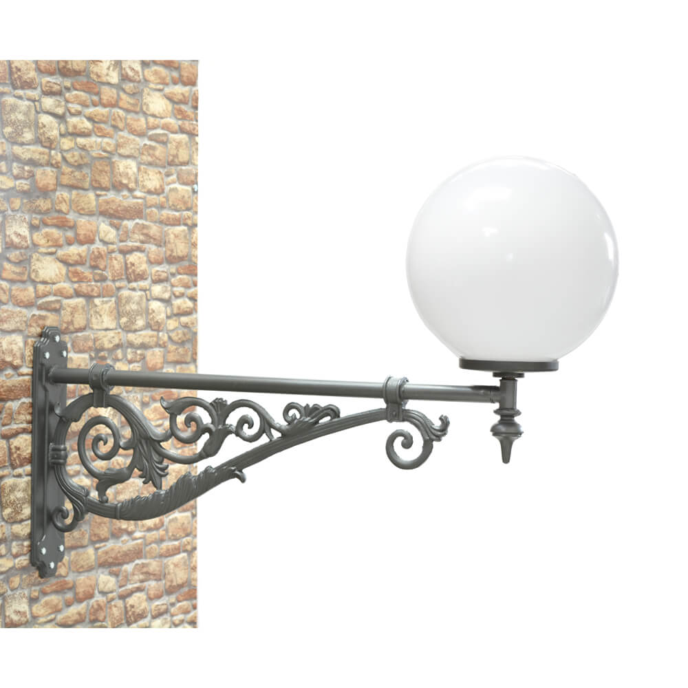 Antik Design Wandlampe für draußen - Gusseisen - Dareios / Anthrazit