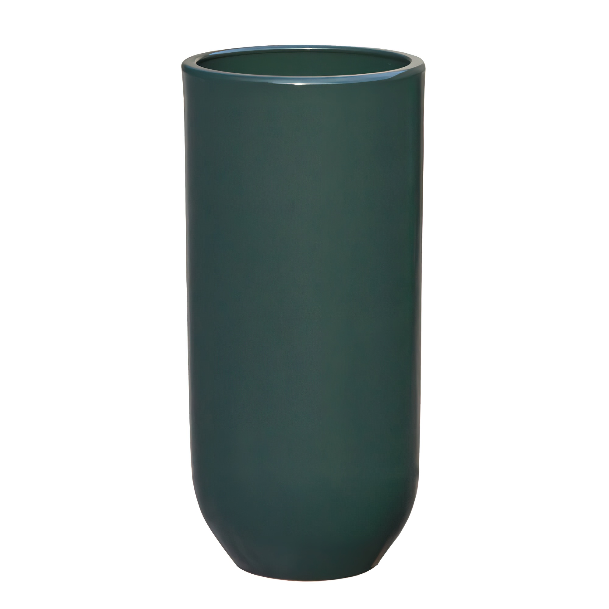 Hohes Pflanzgefäß für draußen - Steinzeug frostsicher - grün - Varius Olivum