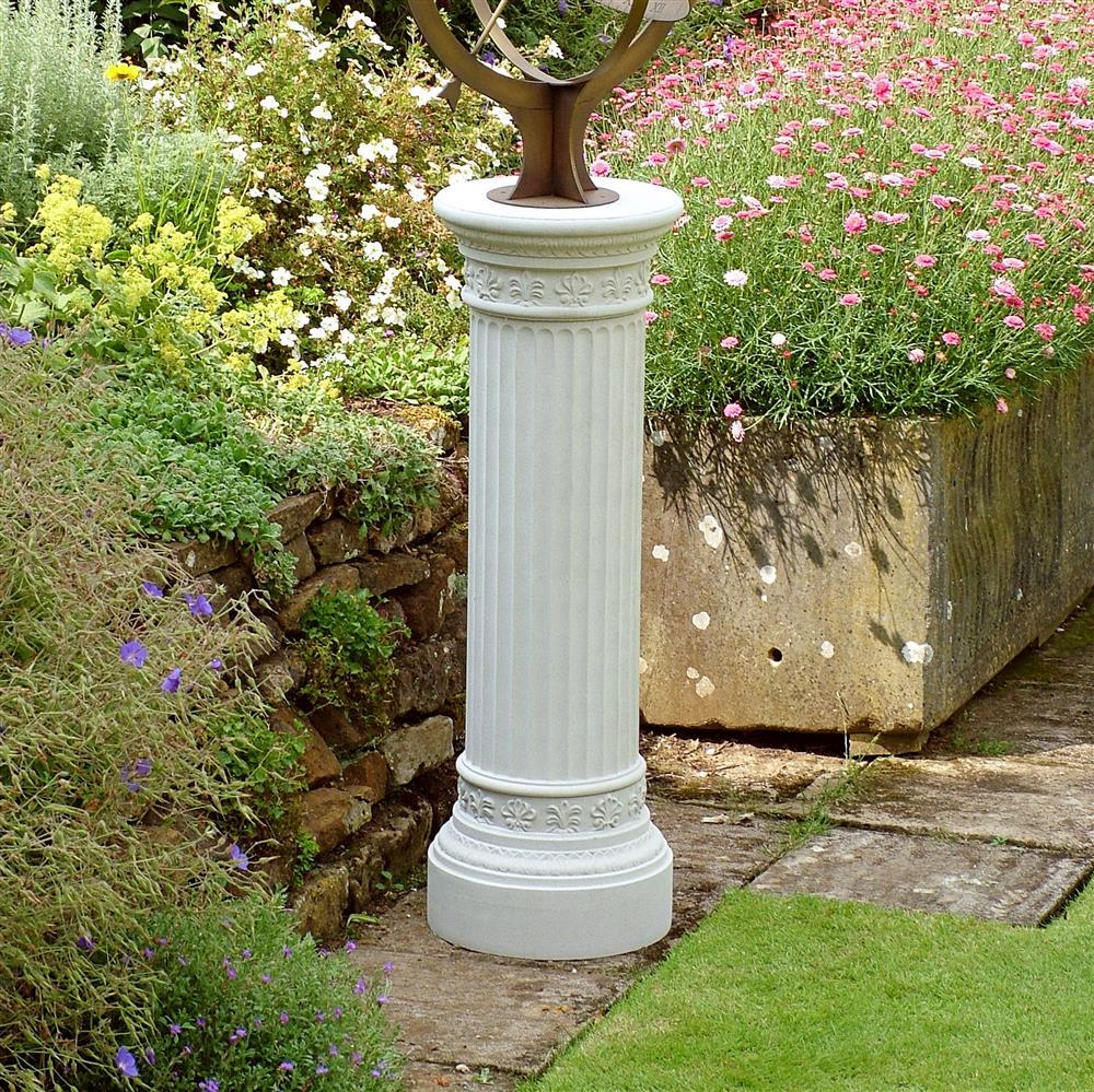 Garten Sockelstein für Skulpturen - King James / Sand / 34,5x34,5x88,7 cm (BxTxH)