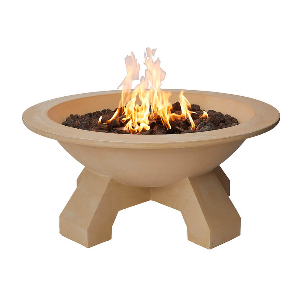 Runde Feuerschale aus Sandsteinguss - frostbeständig - Shelley / Sand