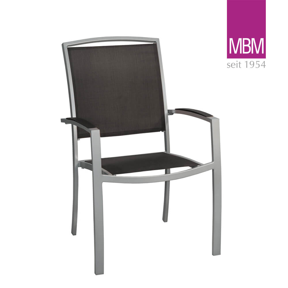 Gartenstuhl von MBM - Alu, Outdoorgewebe & Resysta - modern - Sessel Manhatten