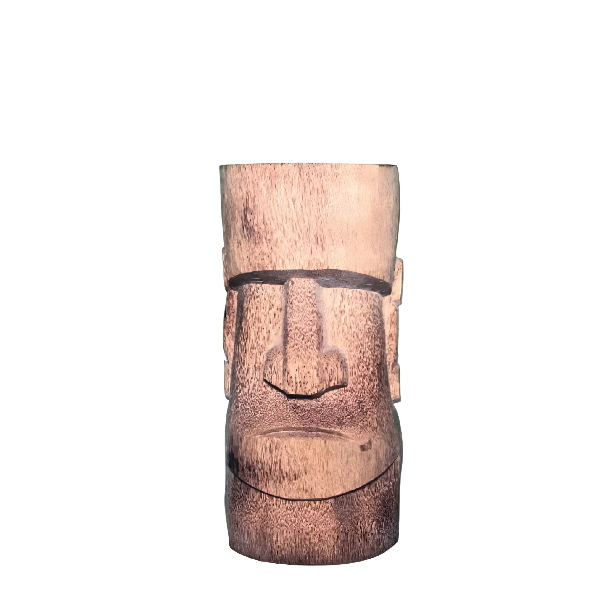 Tiki Holz Dekoskulptur in Form eines Kopfes von Hand geschnitzt - Gede / 50cm