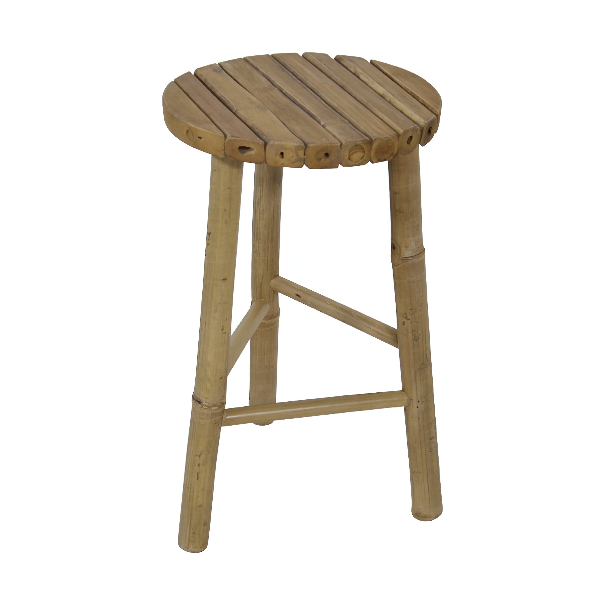 Klassischer Hocker für die Terrasse aus Bambusholz - Hocker Bambana