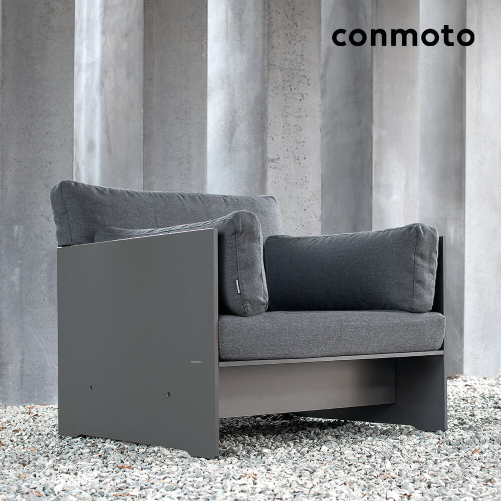 Polsterset aus Sunbrella für Riva Loungesessel - Riva Sesselpolster / Anthrazit