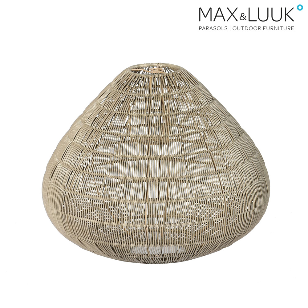 Hängelaterne für den Garten von Max & Luuk - Aluminium und Outdoor Geflecht - Wes Lampe / 42x52cm (HxDm)